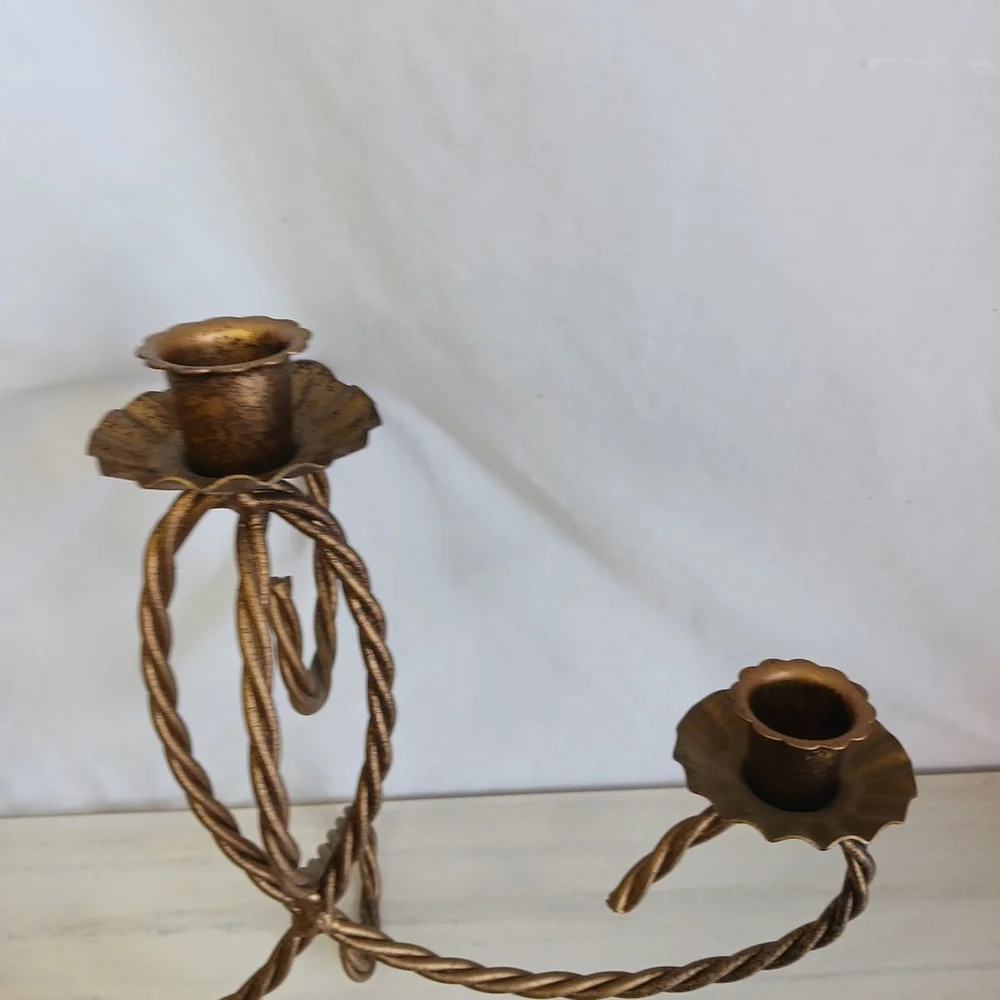 Vantage Hollywood Regency Brass 5 Tier Wall Candelabra